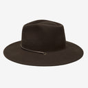 Tanner Packable Wool Fedora in Chocolate