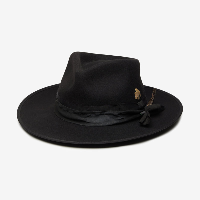 Wyeth Bennie Cashmere Fedora in Black – packable