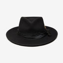 Wyeth Bennie Cashmere Fedora in Black – packable, additional view