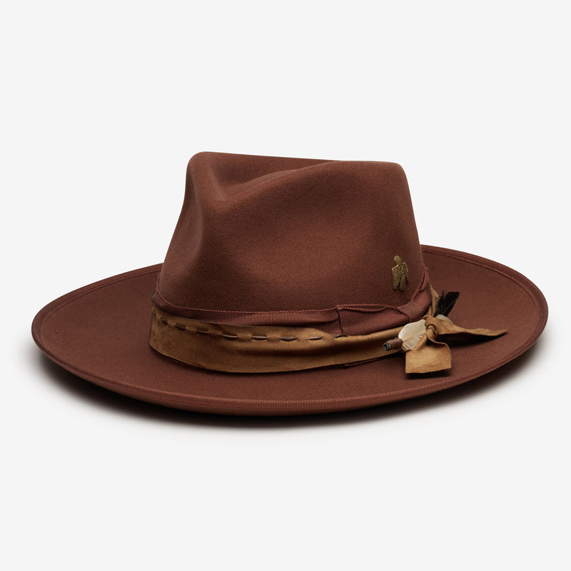 Wyeth Bennie Cashmere Fedora in Cinnamon – brown, packable