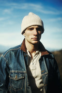 Francis Wool Beanie in Taupe - Men's