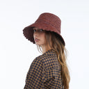 Lacey Raffia Bucket in Wine