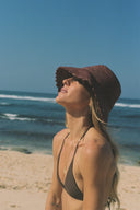 Lacey Raffia Bucket in Wine