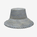 Lacey Raffia Bucket in Light Blue