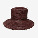 Lacey Raffia Bucket in Wine