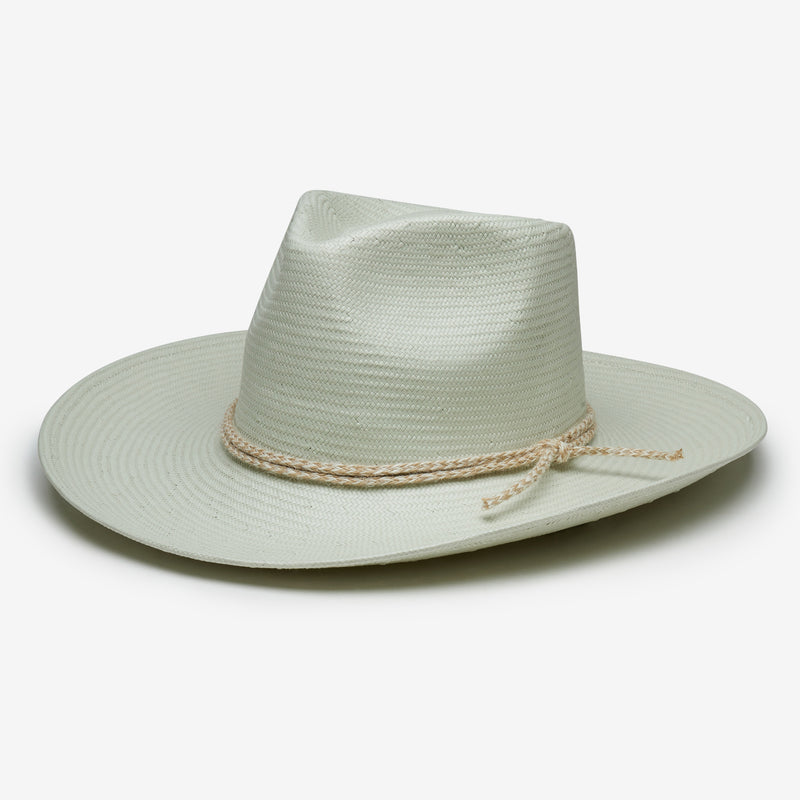 Wyeth Montauk Straw Rancher Hat in Mint – green