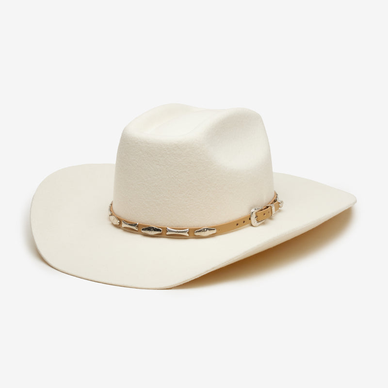 Wyeth Dustin Wool Felt Cowboy Hat in Ivory – white