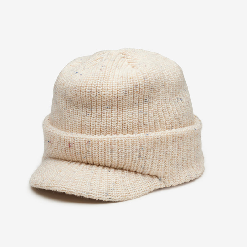 Wyeth Darby Knit Beanie in Ivory – white, packable