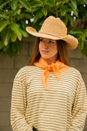 Brooks Cashmere Bandana in Peach