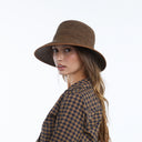 June Raffia Bucket in Brown