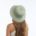 Noa Raffia Bucket in Mint