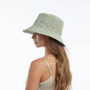 Noa Raffia Bucket in Mint