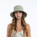 Noa Raffia Bucket in Mint