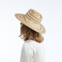 Olena Straw Fedora in Taupe Natural