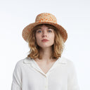 Lark Raffia Bucket in Orange