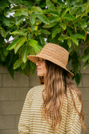 Lark Raffia Bucket in Natural