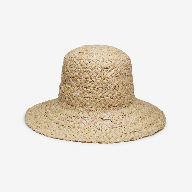 Wyeth Lark Raffia Bucket Hat in Natural – beige