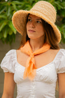 Brooks Cashmere Bandana in Peach