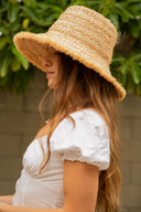 Bali Raffia Bucket in Natural