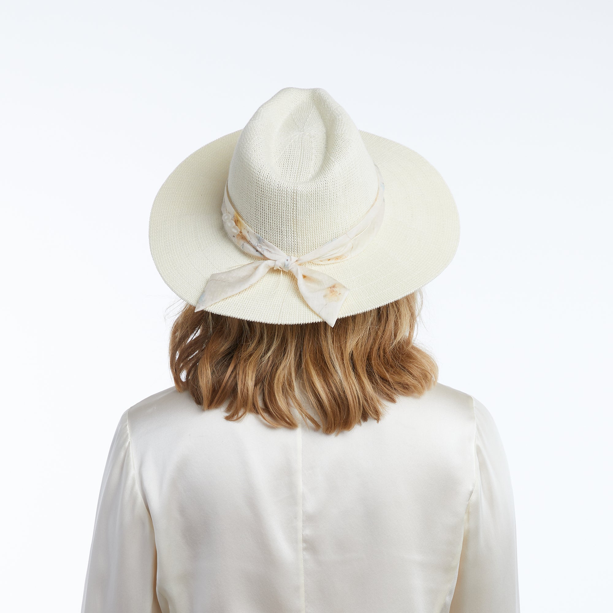 ジプソフィア　gypsohila Alpaca Cap ホワイト Corsica Mesh Panama in Ivory