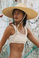 Brie Wide Brim Wheat Straw Rancher in Natural