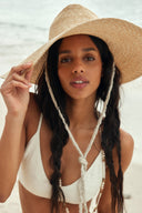 Brie Wide Brim Wheat Straw Rancher in Natural