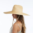 Brie Wide Brim Wheat Straw Rancher in Natural