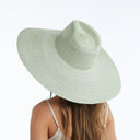 Brie Wide Brim Straw Sun Hat in Sage