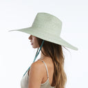 Brie Wide Brim Straw Sun Hat in Sage