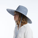 Brie Wheat Straw Hat in Blue