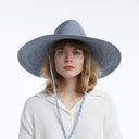 Brie Wheat Straw Hat in Blue