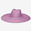 Brie Wide Brim Wheat Straw Rancher in Orchid