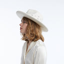 Rey Shantung Pencil Brim in Ivory