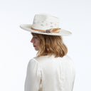 Rey Shantung Pencil Brim in Ivory