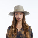 Chance Wool Felt Fedora in Taupe