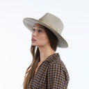 Chance Wool Felt Fedora in Taupe