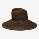 Lina Raffia Sun Hat in Chocolate