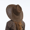 Lina Raffia Sun Hat in Chocolate
