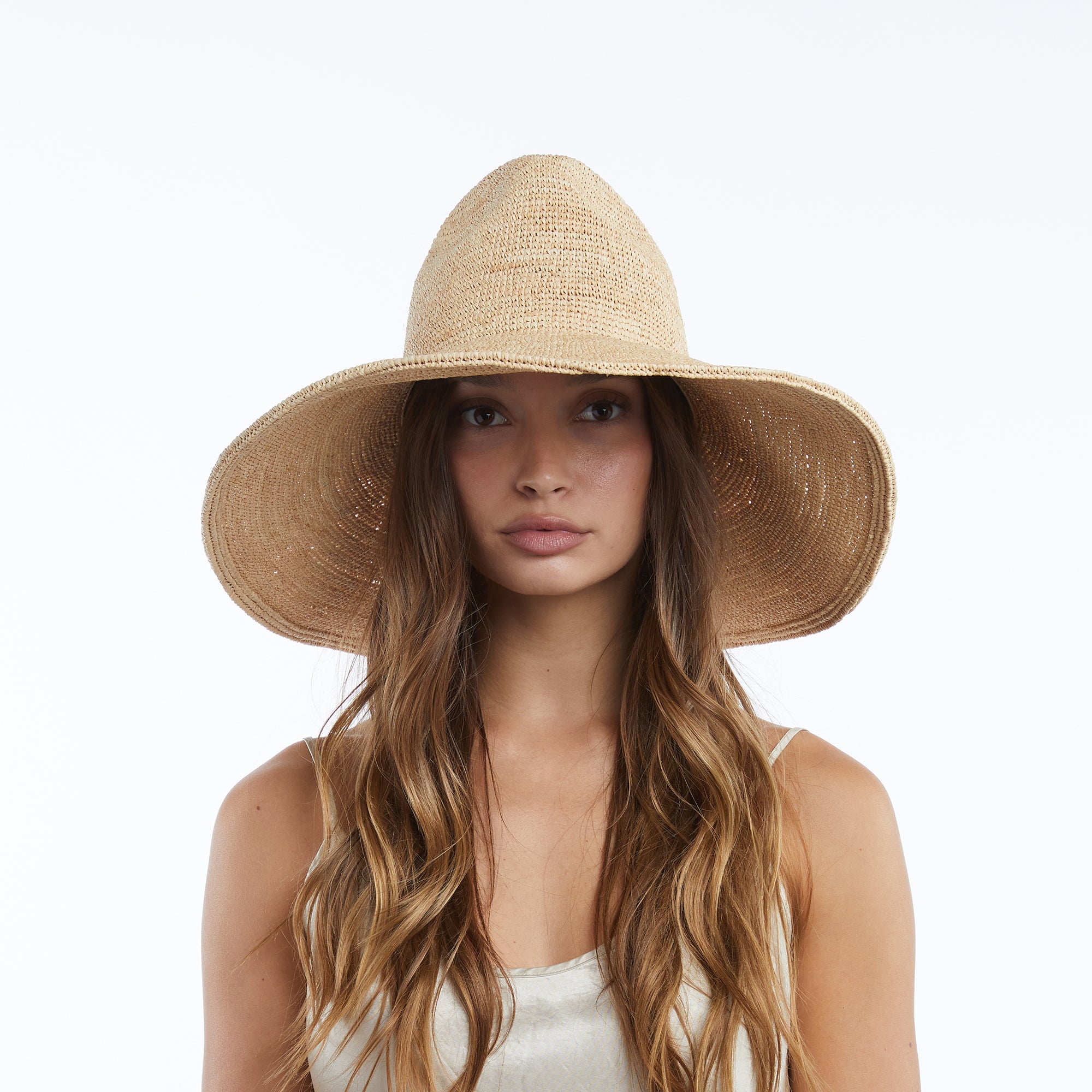 Wide-Brim Straw Hat - Natural TOP HEADWEAR Ultra 5 main image 3