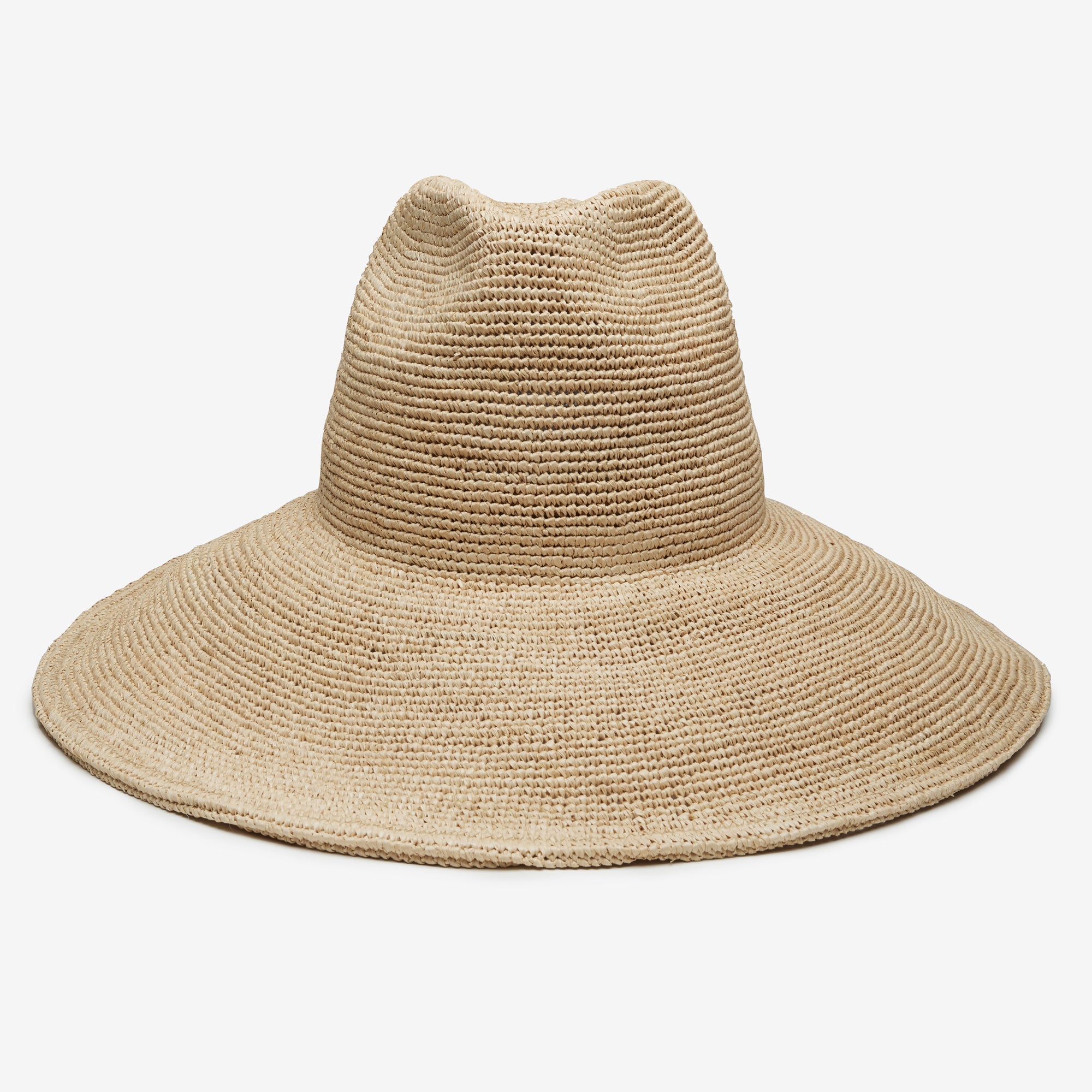 NWT Wyeth Packable Lina Waverly Wide Brim Raffia Sun Hat in Chocolate Aden Raffia Bucket Hat in Chocolate main image 3