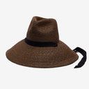 Thea Raffia Sun Hat in Chocolate