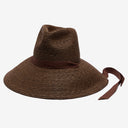 Thea Raffia Sun Hat in Chocolate