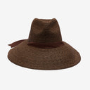 Thea Raffia Sun Hat in Chocolate