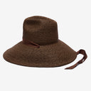 Thea Raffia Sun Hat in Chocolate