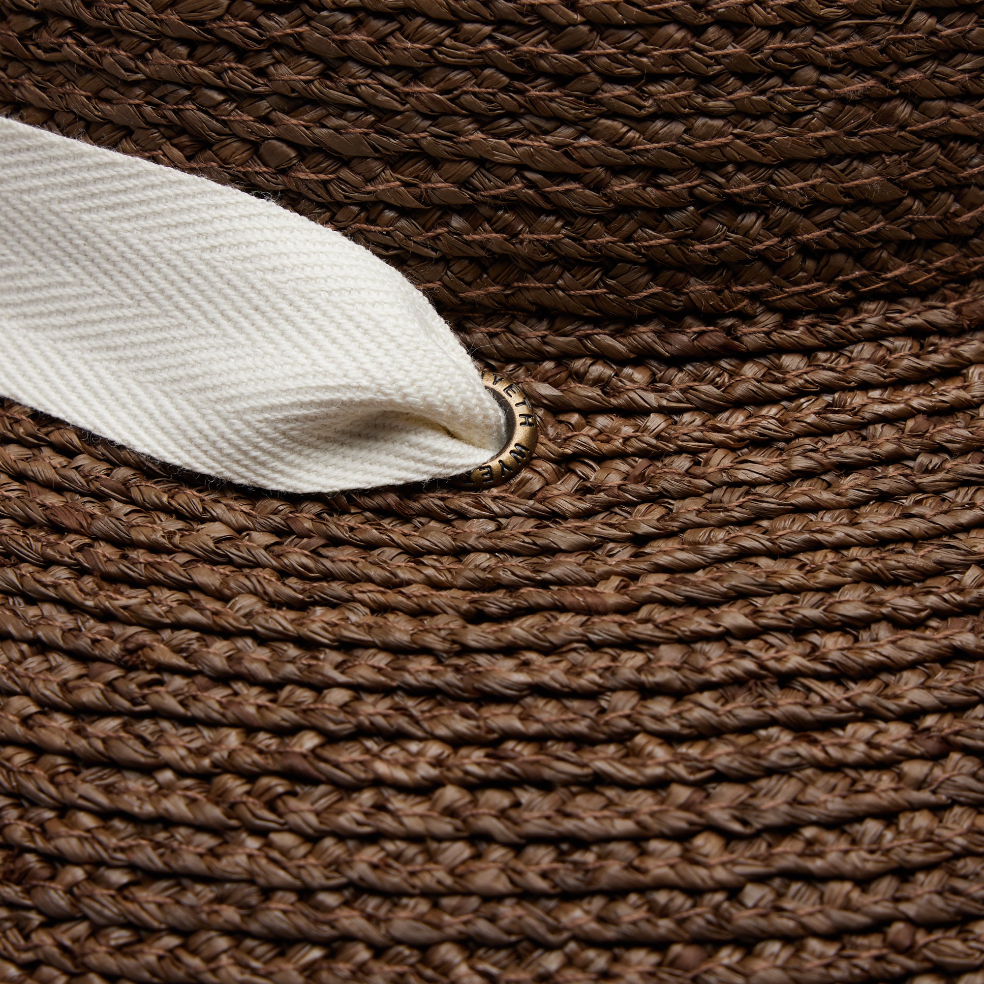 NWT Wyeth Packable Lina Waverly Wide Brim Raffia Sun Hat in Chocolate Aden Raffia Bucket Hat in Chocolate main image 4