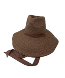 Thea Raffia Sun Hat in Chocolate