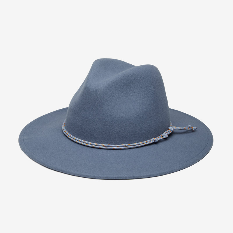 Wyeth Arden Fedora in Denim Blue – packable