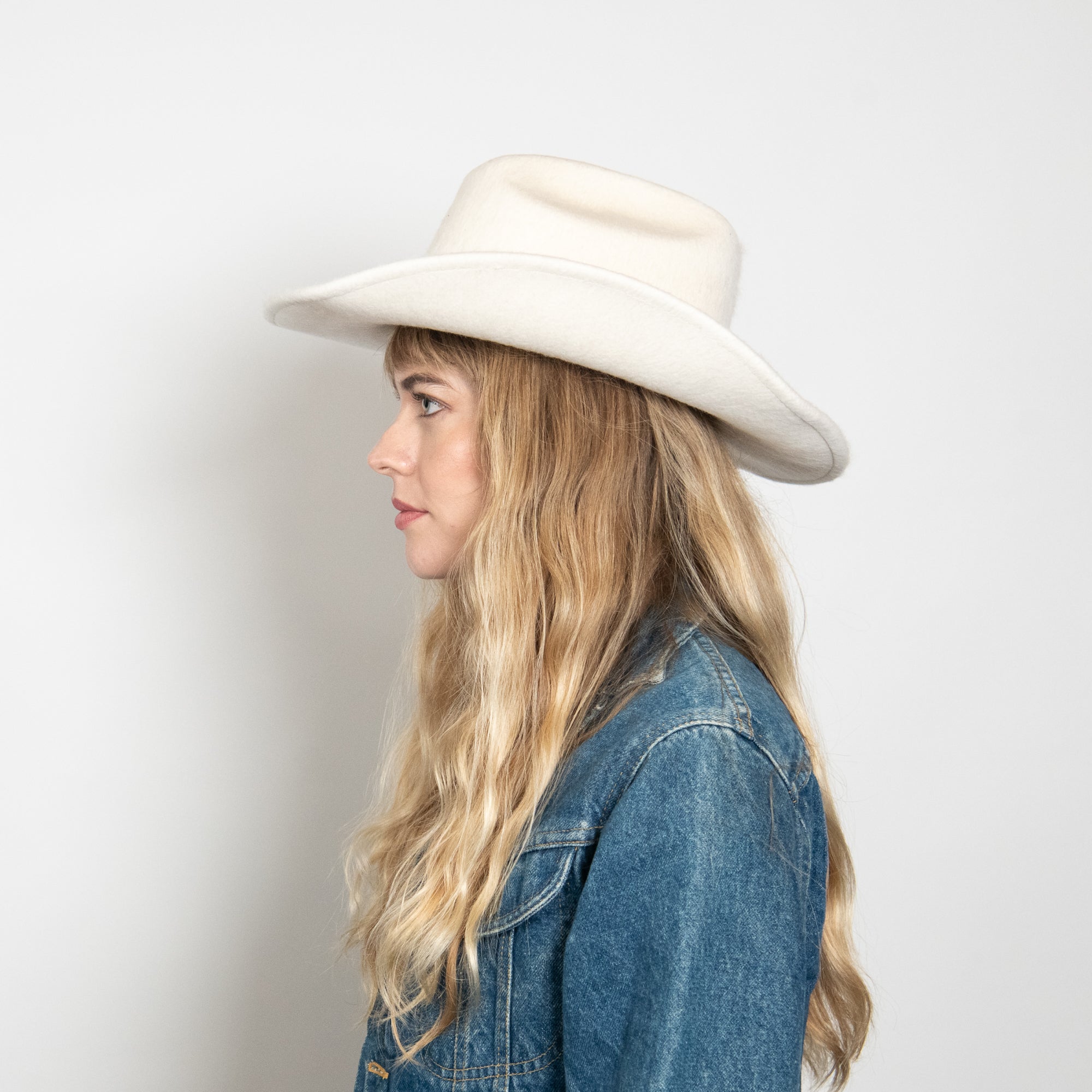 Cream White Cowboy Hat Felt - McGraw