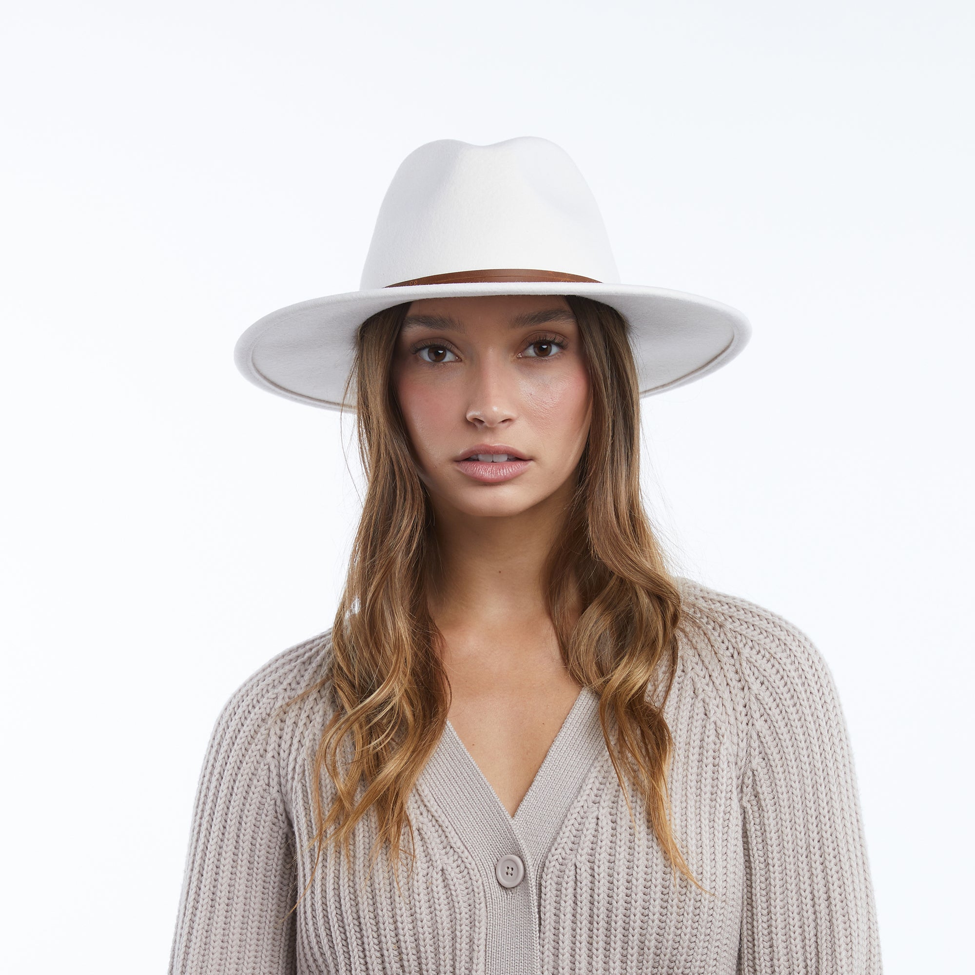 Cream Wide Brim Rancher Style Hat Straw Cowboy Hat: Lightweight & Breathable Western Hat  main image 3