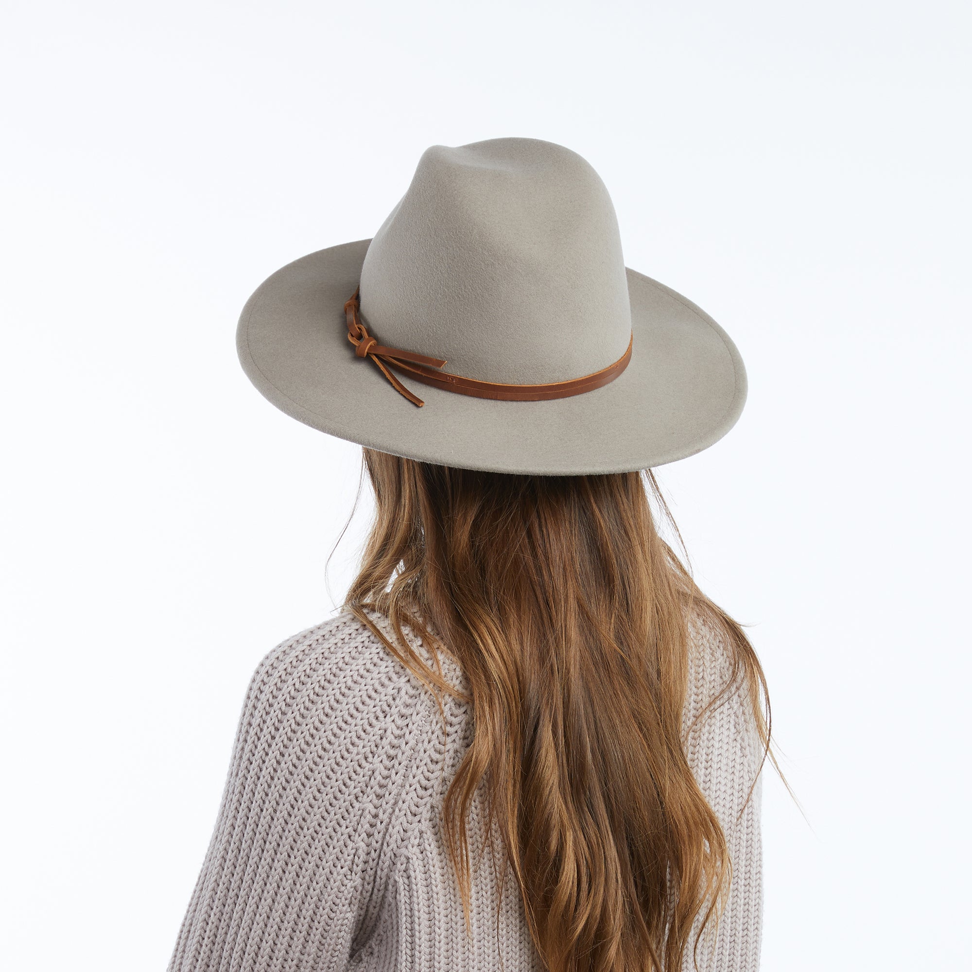Taupe Wool Felt Rancher Hat - Billie display picture 2